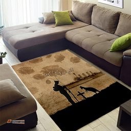 Australia ANZAC Day Area Rug HMAS Sydney I Chatham Class Light Cruiser