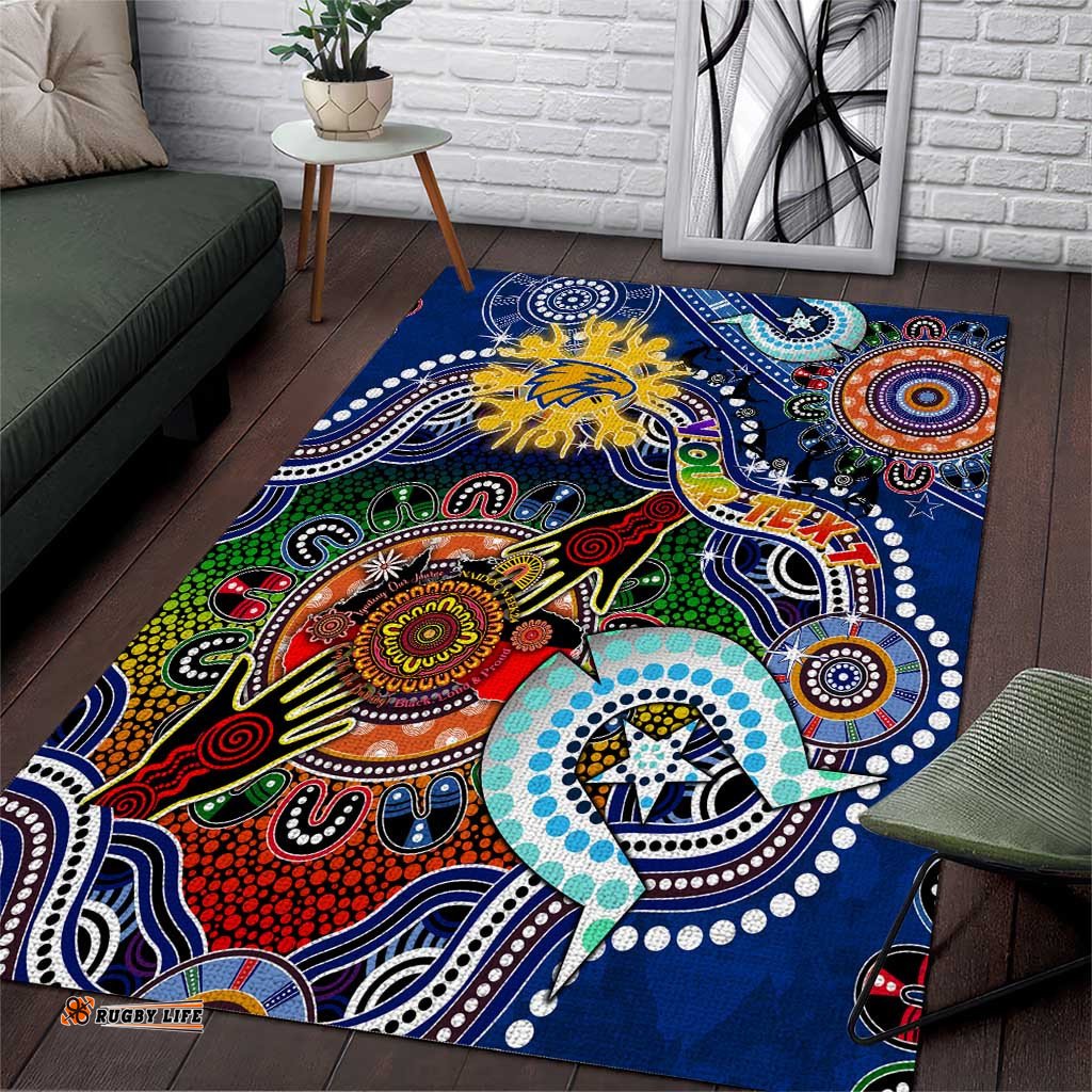 Custom NAIDOC Week 2024 West Coast Eagles Area Rug Australia Aboriginal Dot Painting
