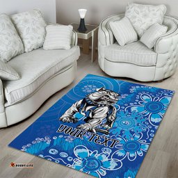 Personalised Bulldogs NAIDOC Week 2024 Area Rug Aboriginal Fire Burning Sparks