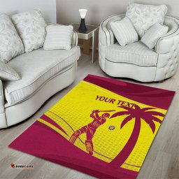 Custom West Indies Cricket Area Rug 2024 World Cup Go Windies