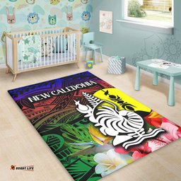 Amazing Aussie Australia South Sea Islanders I'm New Caledonian In Polynesian Style With Tropical Hibiscus Flowers Area Rug