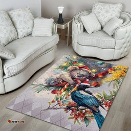 Koala and Tui Bird Christmas in July Area Rug