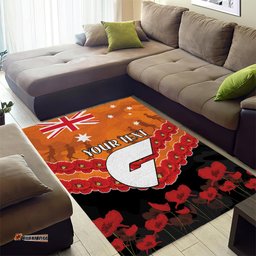 Custom Giants Football Area Rug ANZAC Lest We Forget