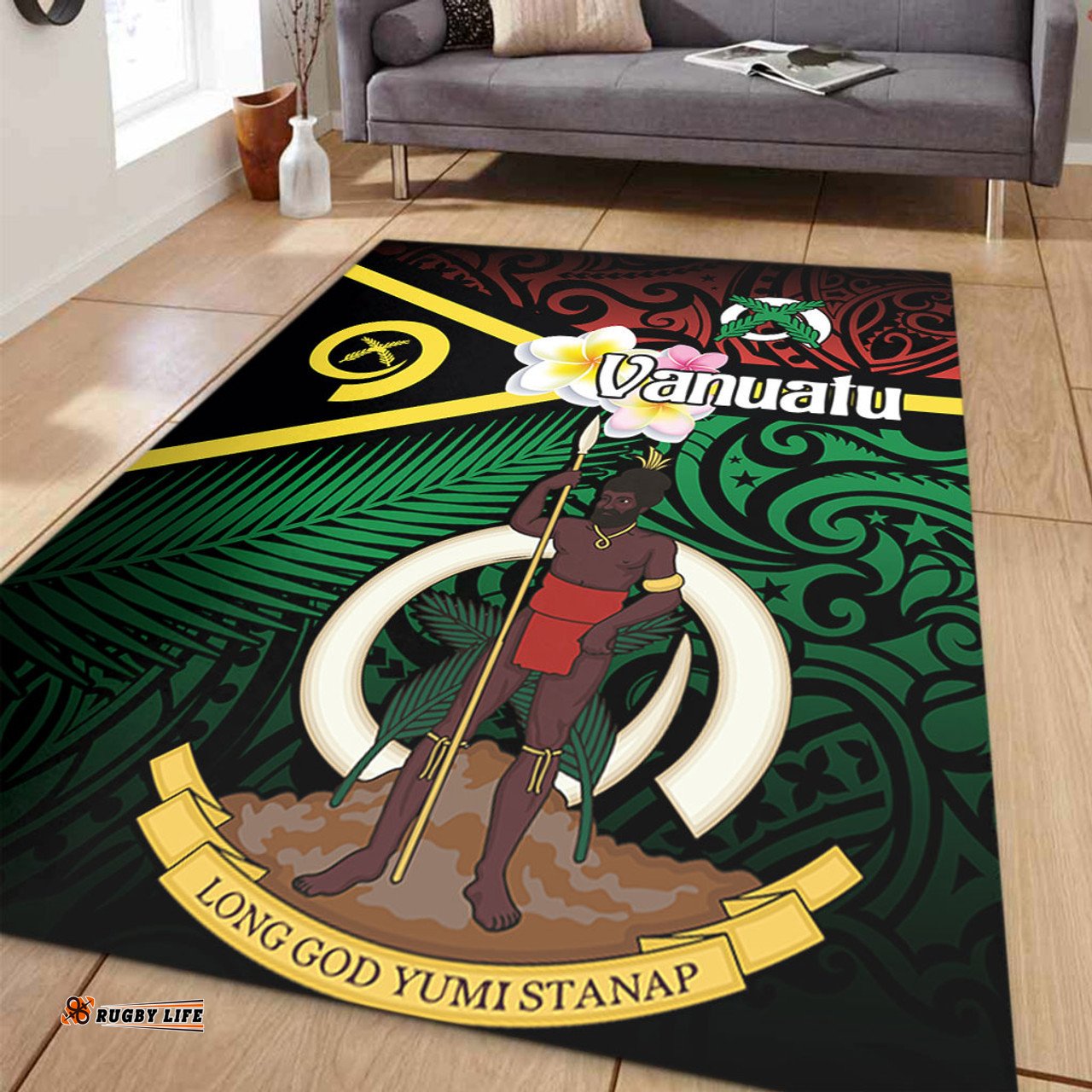 Amazing Aussie Australia South Sea Islanders Vanuatu Special Original Flag In Polynesian Style Area Rug