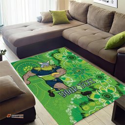 Personalised Raiders NAIDOC Week 2024 Area Rug Aboriginal Fire Burning Sparks