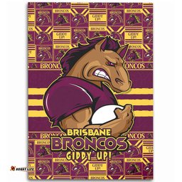 Amazing Aussie Brisbane Broncos Champions Pride Comic Style Area Rug