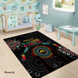 Blak Loud and Proud NAIDOC 2024 Area Rug Indigenous Aboriginal