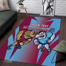 Custom NSW Blues And QLD Maroons Rugby Area Rug 2024 Cockroaches Cane toads Together