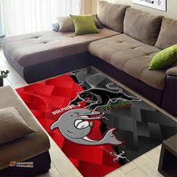 Panthers And Dolphins Area Rug Sporty Version