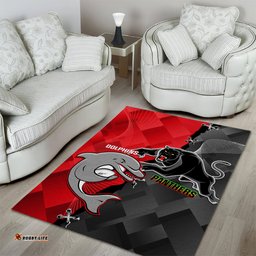 Panthers And Dolphins Area Rug Sporty Version