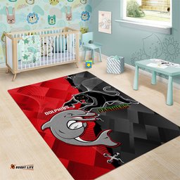 Panthers And Dolphins Area Rug Sporty Version