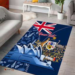 Personalised Happy Australia Day 26 January Area Rug