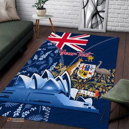 Personalised Happy Australia Day 26 January Area Rug