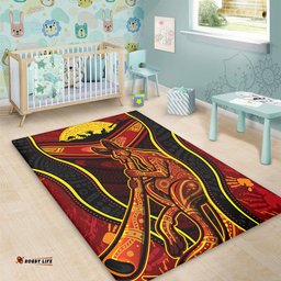 Amazing Aussie Australia Aboriginal Kangaroo Spirit Dreaming Area Rug