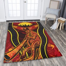 Amazing Aussie Australia Aboriginal Kangaroo Spirit Dreaming Area Rug