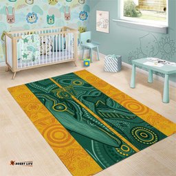 Australia 2024 Custom Area Rug Aboriginal GO Team Aussie