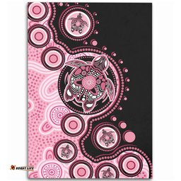 Amazing Aussie Australia Indigenous Turtle Aboriginal Dot Art Pink Area Rug