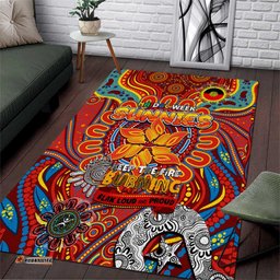 Gold Coast Suns NAIDOC Week 2024 Area Rug Mascot Football
