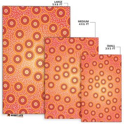 Amazing Aussie Australia Aboriginal Inspired Aboriginal Art Seamless Pattern Area Rug