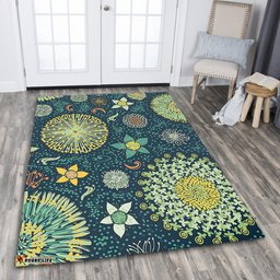 Amazing Aussie Australia Australian colorful flowers background Area Rug