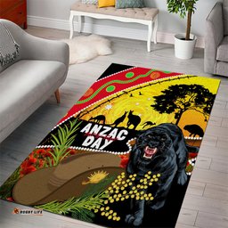 Panthers ANZAC Day Area Rug Pennies Mascot Rosemary Starring Night Style