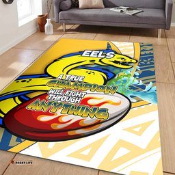 Parramatta Eels Area Rug - A True Champion Will Fight Through Anything With Polynesian Patterns