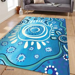 Amazing Aussie Australia Traditional Aboriginal Dot Art Area Rug