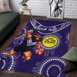 Custom AFL Dockers NAIDOC Week Area Rug Keep The Fire Burning Indigenous Art