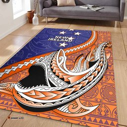 Amazing Aussie Australia South Sea Islanders New Ireland Flag With Polynesian Shark Pattern Area Rug