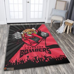 Amazing Aussie Essendon Breaking Through Fan Design Area Rug