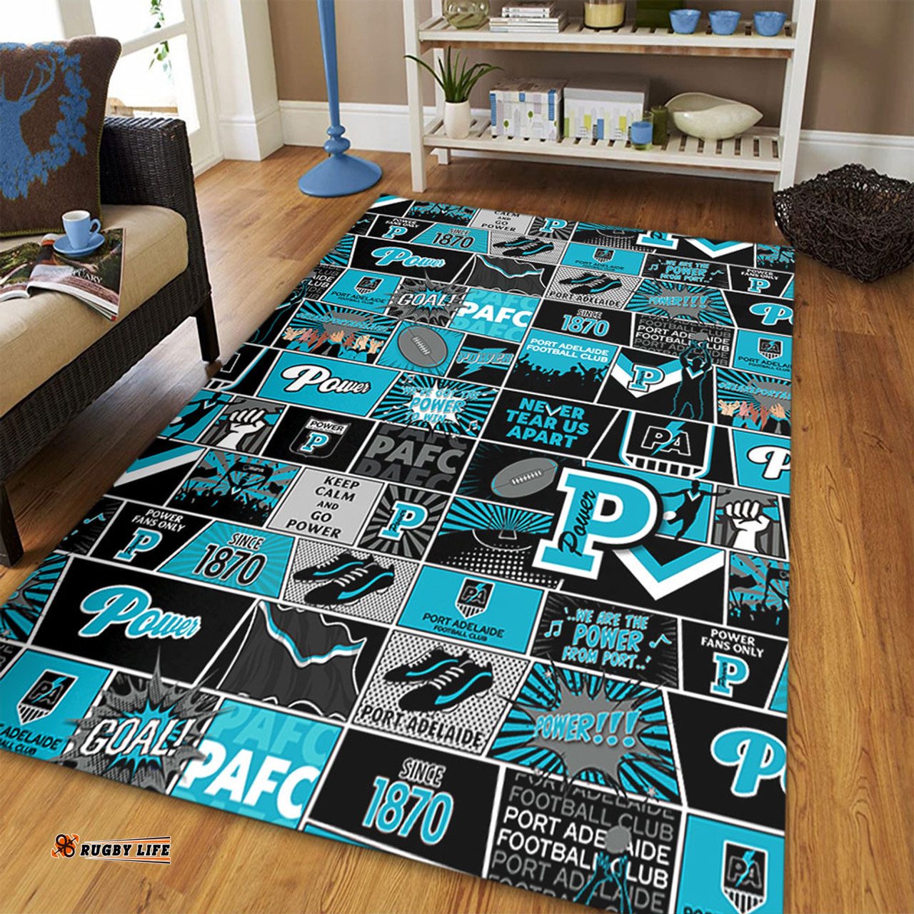 Amazing Aussie Port Adelaide Legacy Of The Pride Comic Style Area Rug