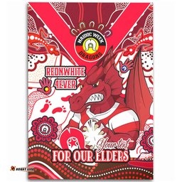 Amazing Aussie St. George Illawarra Dragons Naidoc Week Custom For Our Elders Home Jersey Area Rug