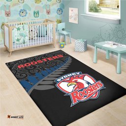 sydney roosters area rug rugby maori nrl tee aussie