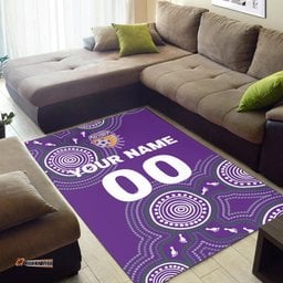 custom personalised perth glory area rug indigenous dot painting art tee aussie