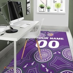 custom personalised perth glory area rug indigenous dot painting art tee aussie