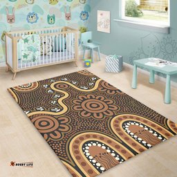 Amazing Aussie Australia Aboriginal Aboriginal Style Of Dot Art Area Rug