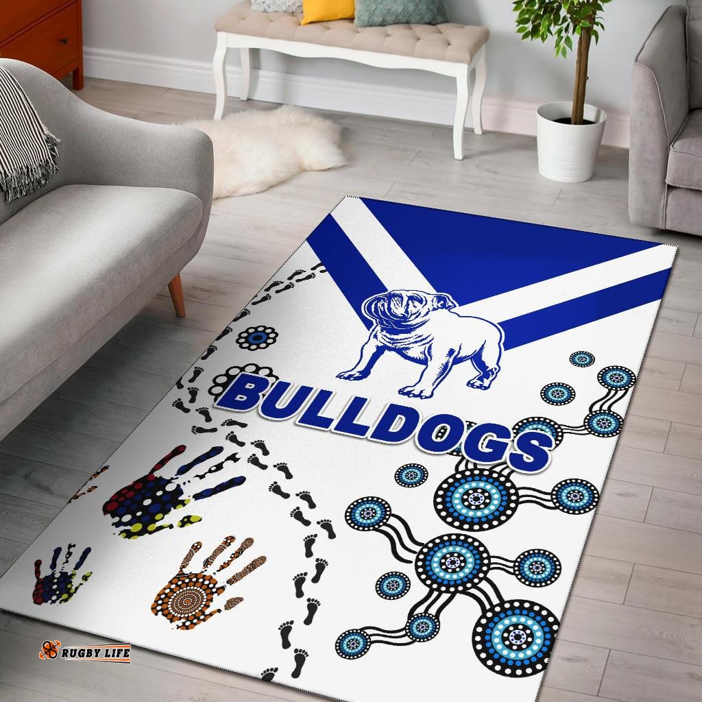 canterbury bankstown bulldogs area rug indigenous tee aussie