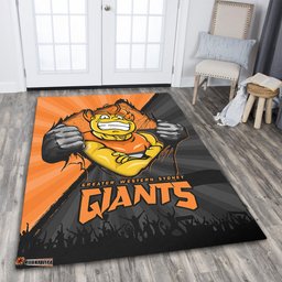 Amazing Aussie GWS GIANTS Breaking Through Fan Design Area Rug