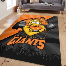 Amazing Aussie GWS GIANTS Breaking Through Fan Design Area Rug
