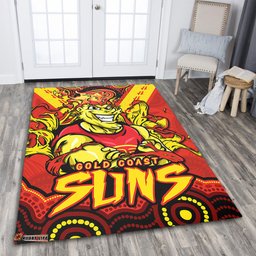 Amazing Aussie Gold Coast SUNS Ripped Legacy Of The Game Area Rug