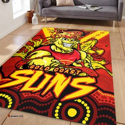 Amazing Aussie Gold Coast SUNS Ripped Legacy Of The Game Area Rug
