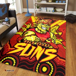 Amazing Aussie Gold Coast SUNS Ripped Legacy Of The Game Area Rug