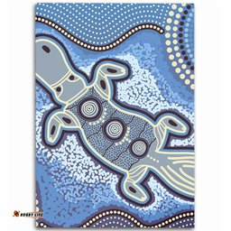 Amazing Aussie Australia Aboriginal Platypus Aboriginal Dot Painting Area Rug
