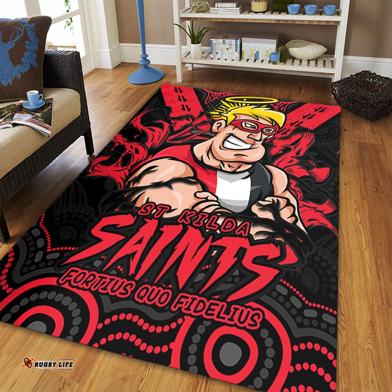 Amazing Aussie St Kilda Ripped Legacy Of The Game Area Rug