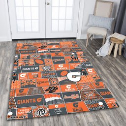 Amazing Aussie GWS GIANTS Legacy Of The Pride Comic Style Area Rug