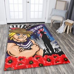 Amazing Aussie Fremantle Anzac Day Honor United In Spirit Area Rug