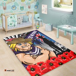 Amazing Aussie Fremantle Anzac Day Honor United In Spirit Area Rug