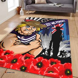 Amazing Aussie Fremantle Anzac Day Honor United In Spirit Area Rug