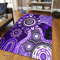 Amazing Aussie Indigenous Australian Aboriginal Aboriginal Dot Art Painting Unity Concept Area Rug