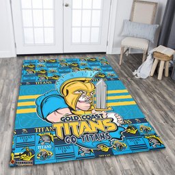 Amazing Aussie Gold Coast Titans Champions Pride Comic Style Area Rug